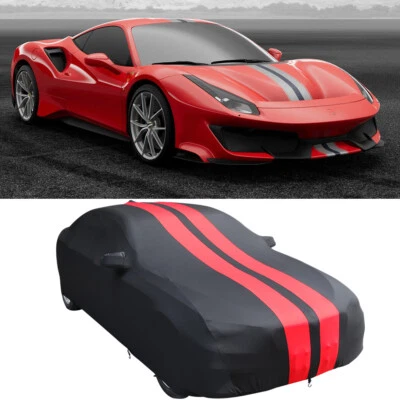 Cubierta interior para coche Ferrari 488 Pista Spider GTB elástica satinada negra/roja Foto 1 de 4