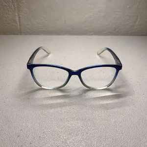 Halston H48 Blue and clear Eyewear FRAMES ONLY Glasses Eyeglass Womens Great - Picture 1 of 9