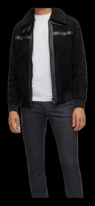 Men’s BOSS Suede Aviator Jacket - Size 38 Regular - Picture 1 of 1