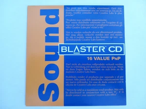 CD Drivers Creative Sound Blaster 16 Value PNP Windows 95/3.1/DOS original 1997 - Imagen 1 de 2