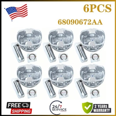 New STD Piston And Ring 68090673AA For 2011-2024 Dodge Charger 6.4l 6PCS - Image 1 of 4
