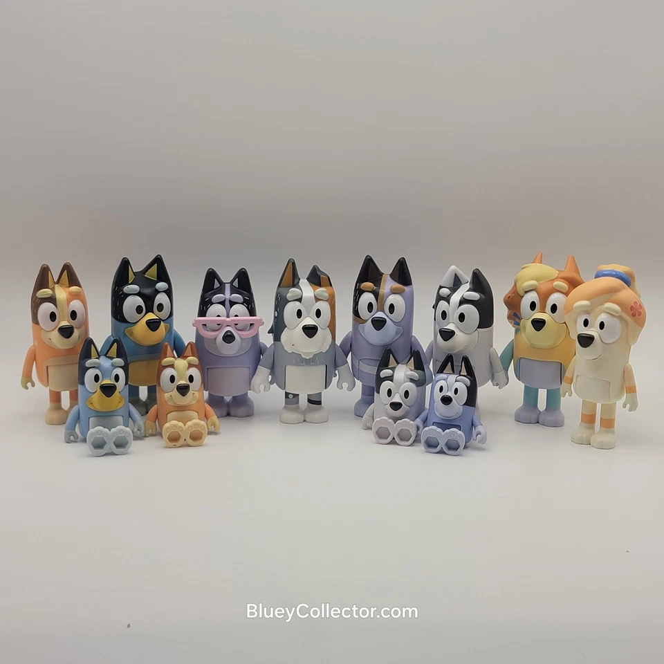 Bluey coleciona e joga figuras Toda a família Heeler trixie bob listra nana - Imagem 1 de 4