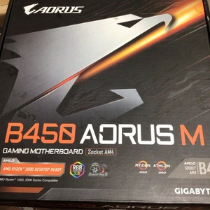 GIGABYTE B450 AORUS M AM4 Motherboard Combo & RYZEN 5 2600 3.4-3.7 w/24GB RAM - Picture 1 of 2