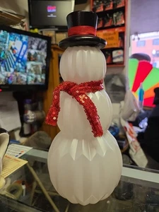 Holiday Style 12 Inch Plastic Snowman -    New.  - Picture 1 of 4