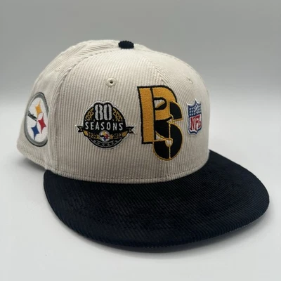 Parche 7 1/8 pana dos tonos Pittsburgh Steelers New Era 59Fifty 80 temporadas Foto 1 de 4