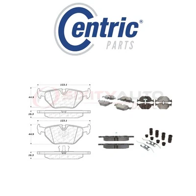 Centric Posi Quiet Ceramic Brake Pads w Shims for 1998-2002 BMW Z3 3.2L L6 - ti Foto 1 de 4