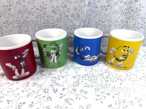 Set of 4 Vintage M&M Mugs, Red Blue Green and Yellow - Picture 1 of 11