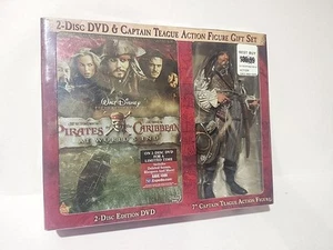 Disney Pirates Of The Caribbean 2 DVD Gift Set Captain Teague Action Figure NIB - Picture 1 of 4