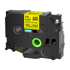TZe TZ-S651 Label Tape For Brother P-Touch Black On Yellow Strong Adhesive 24MM