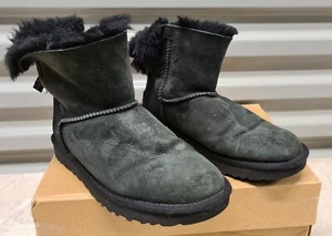UGG Mini Bailey Bow Winter Boots Womens US 7  Black. No Box - Picture 1 of 15