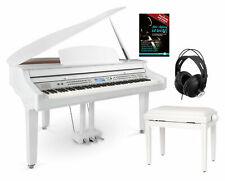 Piano a Queue Numérique 88 Touches à Marteaux 1200 Voix USB Bluetooth Blanc Set