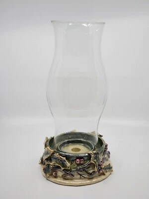 Centro de mesa portavelas Holly Hurricane colección Goldminc Blue Sky Heather  Foto 1 de 4