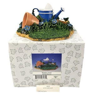 Fitz and Floyd Charming Tails Gardening Display Scene Wateringcan Nest 98/321 - Picture 1 of 10