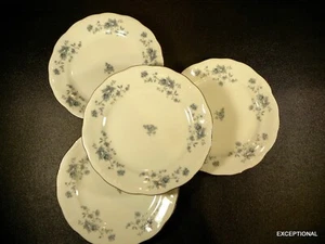 FAMOUS 4 BREAD & BUTTER PLATES 6 1/4" JOHANN HAVILAND china BLUE GARLAND pattern - Picture 1 of 13