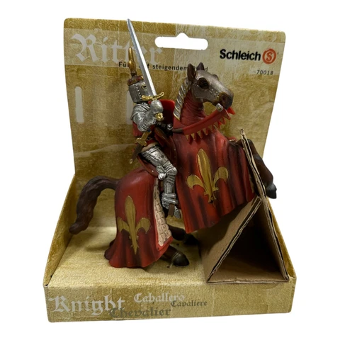 Schleich Knight  Figure Ritter Chevalier Caballero 70018 Figure Red Gold Cover
