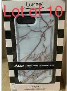 ⚡️LuMee Duo Metallic Marble- Lighted Case (iPhone 6/7/8 Plus 👉lot Of 10 Cases👈 - Picture 1 of 4