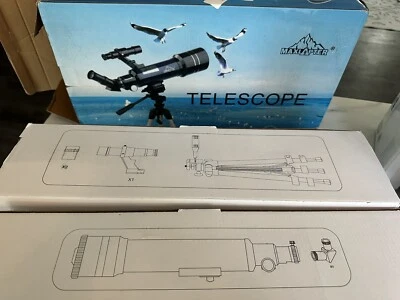 MAXLAPTER Telescope for Astronomy Beginners 70mm Aperture Refractor Blue 45@5B - Image 1 of 4