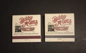 2 Bobby Mcgee's Matchbooks Unstruck Advertising Full M-38 - Picture 1 of 3