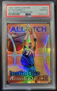 1999-00 Topps Chrome All-Etch Refractors #AE11 Kevin Garnett - PSA 10 GEM MINT - Picture 1 of 2