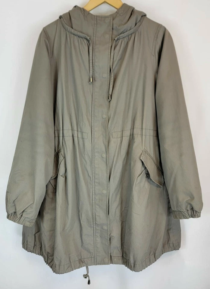 Comptoir Des Cotonniers Chaqueta de Invierno Abrigo Mujer 40 Gris Sherpa Con Capucha  Foto 1 de 4