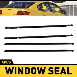 4X Outer Weatherstrip Window Weather Seal For Mazda 3 BK Seires Window Molding O - Picture 1 of 9
