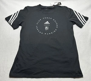 Las Vegas Golden Knights Hockey Club Shirt NHL Black Adidas Size Medium NWT New - Picture 1 of 10