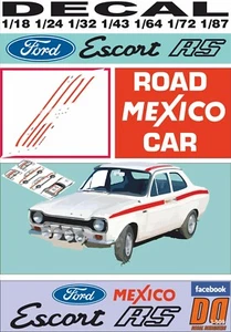 DECAL FORD ESCORT MKI MEXICO ROAD CAR RED (09) - Picture 1 of 1
