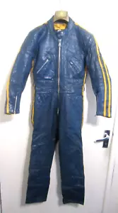 VINTAGE 70ER JAHRE LEDER HIGHWAYMAN MOTORRADKOMBI GR. XXS CLIX ZIP CLASSIC BIKE - Bild 1 von 18