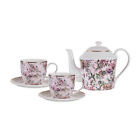5pc Ashdene Chinoiserie Pink 600ml Brewing SS Infuser Teapot/Teacup Saucer Set