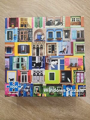 Windows Cats 1000 Piece Remarks Jigsaw Puzzle  - Image 1 of 3