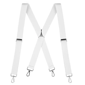 Buyless Fashion Suspenders Men - 48" Elastic Adjustable Straps 1 1/4" - X Back - Picture 1 of 91