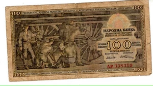 Yugoslavia Yugoslavia Billete 100 DINARA 1953 P68 SERIE AM BUEN ESTADO - Picture 1 of 1