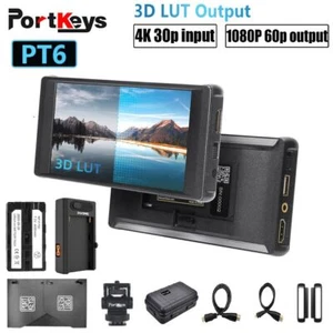 Portkeys PT6 5.2' 4K HDMI 3D-LUT On-Camera Field Video Monitor &Battery &Charger - Picture 1 of 12
