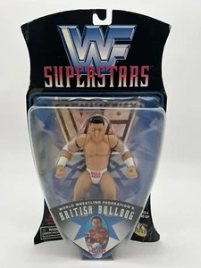 1996 Jakks Pacific WWF Superstars British Bulldog Series 3 Vintage Action Figure - Picture 1 of 10