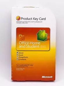 Microsoft Office Home and Student 2010 Full Retail Windows Key Card 1 PC License - Picture 1 of 1