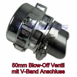 Aperto 50mm Pistone Blow Pop Off Valvola Fascetta-V Argento Turbo - Foto 1 di 1