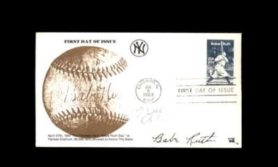 Mel Allen JSA Signed FDC 1983 First Day Cover Cache Babe Ruth Autograph - Image 1 of 3