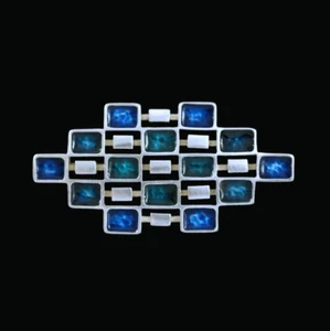 David-Andersen. Sterling Silver Brooch with Enamel. 1960s - Picture 1 of 2