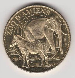 A 2008 TOKEN MEDAILLE SOUVENIR A-B -- 80.000 N°1 ZOO D'AMIENS ELEFANT ZEBRA  - Bild 1 von 2