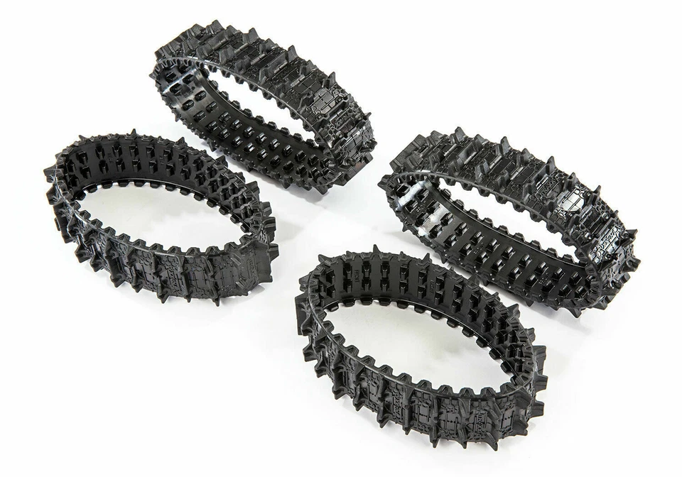 Traxxas 8877 Deep Terrain Treads Pour TRX-4 Avant Et Arrière 4 Chaînes Set NEUF - Photo 1/4