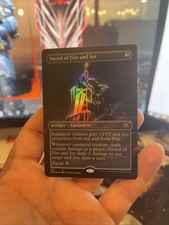 1X FOIL Sword of Fire and Ice BORDERLESS MINT MTG Magic Double Masters VIP