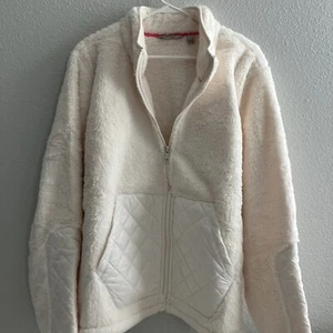 Isaac Mizrahi Live SOHO Sherpa Front-Zip Jacket - Eggshell (L) A465629 - - Picture 1 of 3