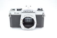 Pentax K1000 35mm Camera Body, Chrome with diamond pattern grip