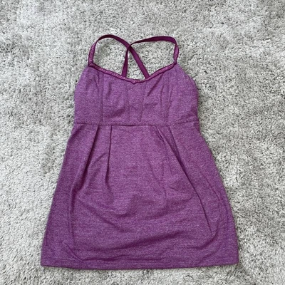 Платье женское Lululemon Athletica 6 фиолетовое мощное Y Tank выветренное спортивное для йоги - Изображение 1 из 4