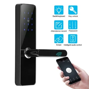 Digital Smart Door Lock App Wifi Cards Password Keypad For Fo BUU - Picture 1 of 12