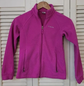 Columbia Fleece Zip Jacket Girls Medium 10 12 Orchid Pink - Picture 1 of 5