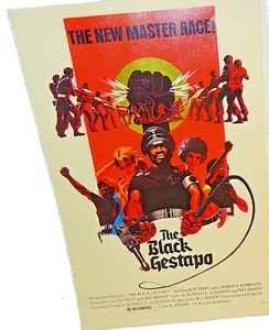 Vintage RARE BLACK GESTAPO Movie Poster 17 x 11 UNITED KINGDOM - Bild 1 von 8