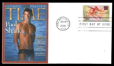 Mayfairstamps US FDC 2008 Pool Shark Michalel Phelps First Day Cover aau_80397 - Image 1 of 2