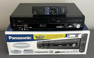 Panasonic, DMR-EZ475V, DVD Recorder/VHS Combo, Digital Tuner, 1080p/HDMI - Image 1 of 4