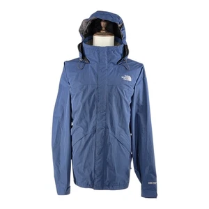 Gorp The North Face Gore-Tex Waterproof Hooded Shell Jacket Men L Blue Hiking  - Picture 1 of 16